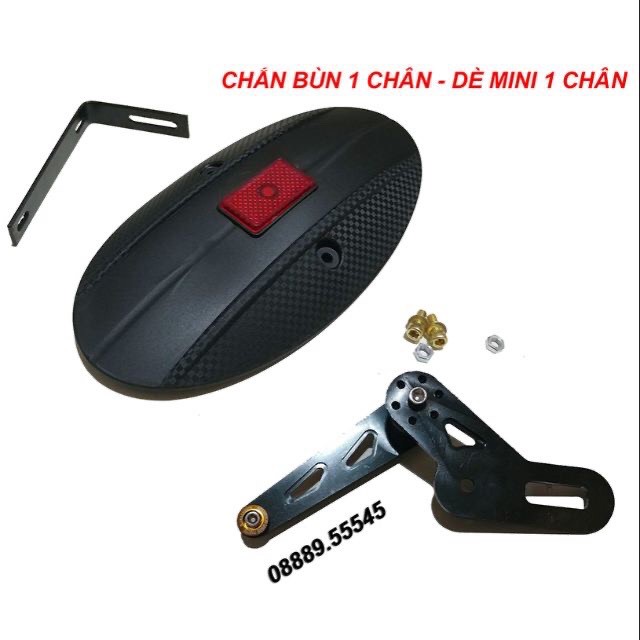 DÈ CHẮN BÙN MINI 1 CHÂN KÈM PAT NHÔM MÀU - M4