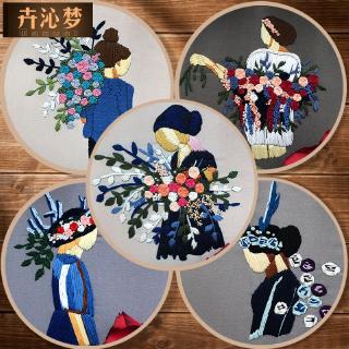 Embroidery DIY handmade material pack from Irish artist 3d primary ribbon embroidery three-dimensional