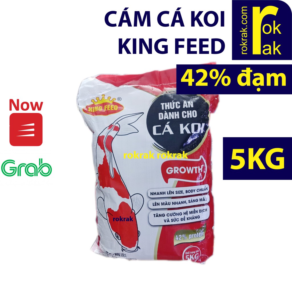 cám cá koi king feed, thức ăn cá koi 42% đạm kingfeed GROW (nhiều size)