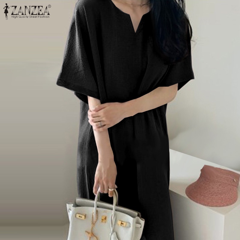 Đầm Zanzea kiểu đuôi cá tay lửng thời trang tùy chọn màu sắc dành cho nữ