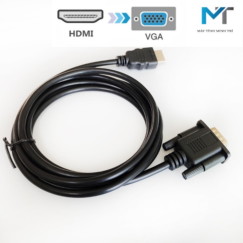 Dây cáp HDMI to VGA 1m8, Cáp chuyển đổi HDMI to VGA | BigBuy360 - bigbuy360.vn