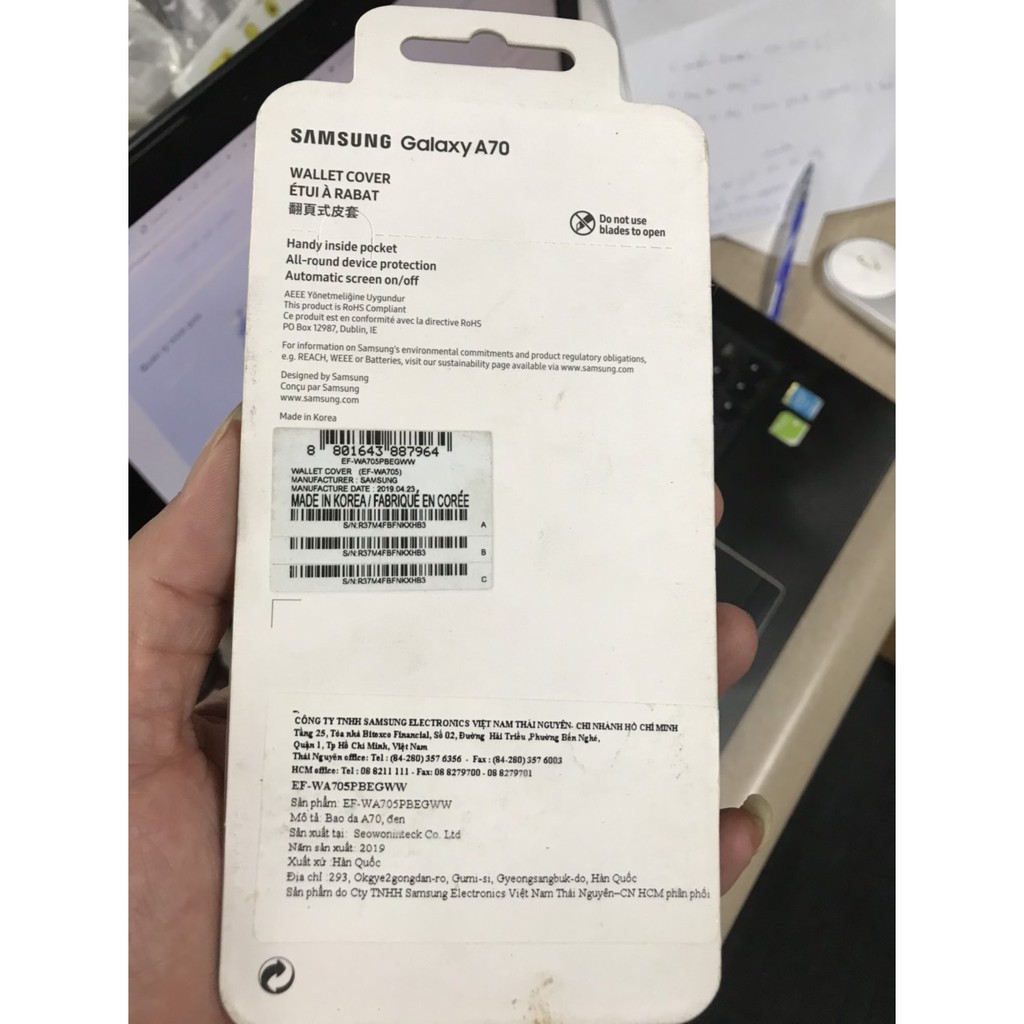 [Mã ELFLASH5 giảm 20K đơn 50K] Bao da Samsung galaxy A70 WALLET COVER chính hãng | BigBuy360 - bigbuy360.vn