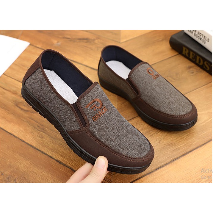 Giày lười nam phối màu thời trang | BigBuy360 - bigbuy360.vn