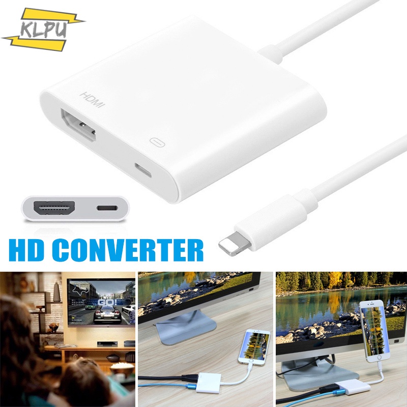 Dây Cáp Chuyển Đổi Cổng Lightning Sang Hdmi Cho Apple Iphone X 8 7 6 Plus Ipad