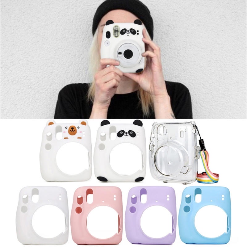 Túi Đựng Máy Ảnh In-stax Mini 11 Bằng Silicon Mềm Chống Trầy Xước