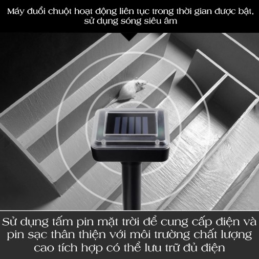 Máy đuổi chuột, rắn, côn trùng bằng sóng siêu âm hiệu quả - K1206