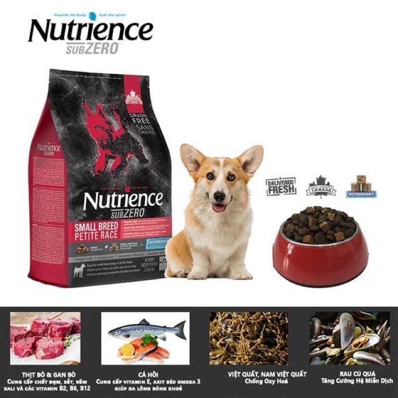 Hạt Nutrience SubZero Cho Chó Mọi Lứa Tuổi - Gà, Cá Hồi &amp; Rau Củ Quả