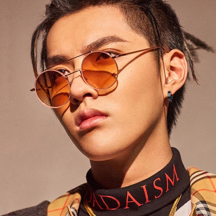 Samjune Fashion New  Round Sunglasses Women Vintage Metal Frame