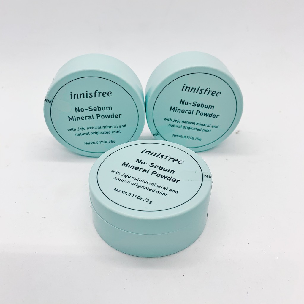 Phấn phủ kiềm dầu dạng bột khoáng Innisfree No Sebum Mineral Powder 5g
