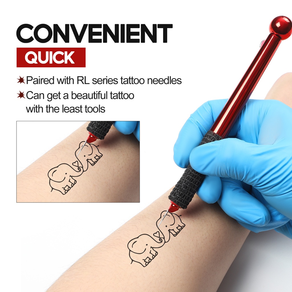 Bộ Máy Xăm Cầm Tay Kèm 10 Kim Xăm Và 2 Găng Tay Xăm Tiện Dụng