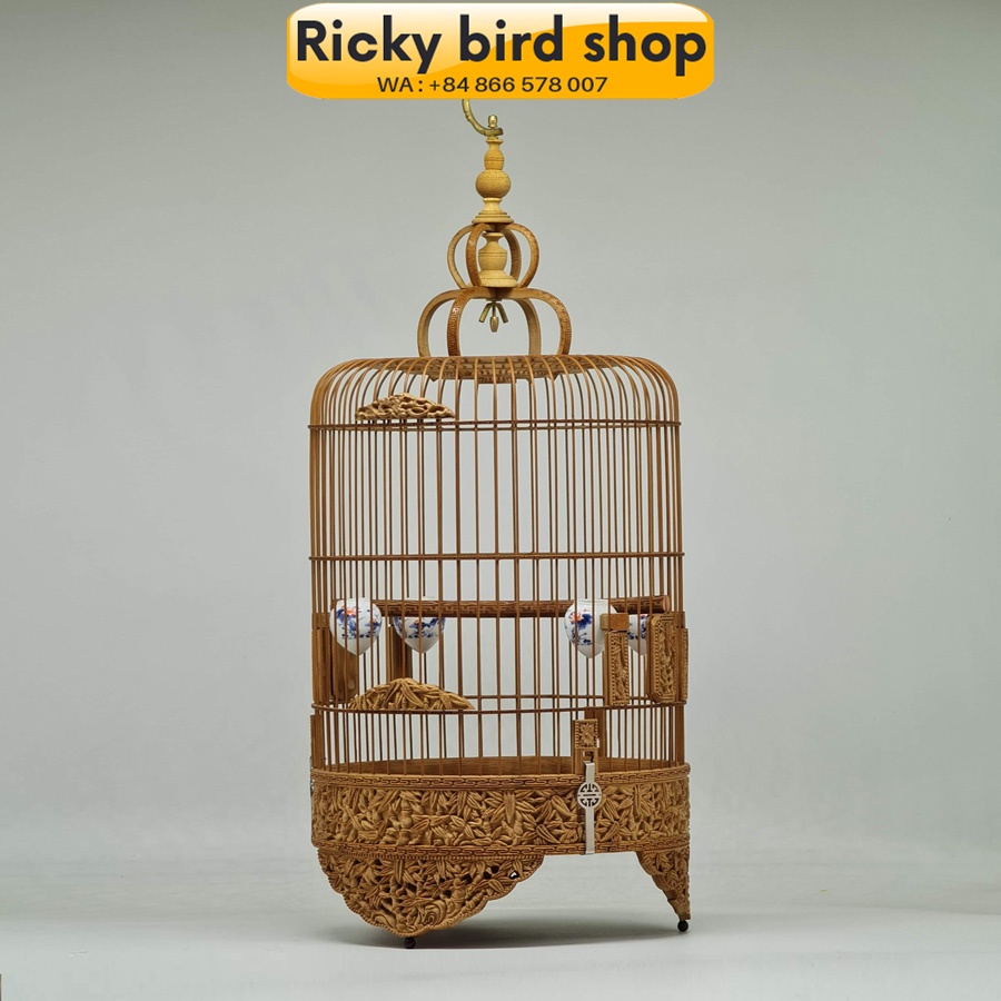 Lồng yến, chòe đất chạm Trúc lá