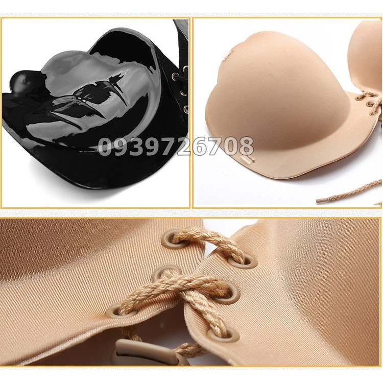 Áo dán ngực dây rút con sò mút siêu dày 3 cm nâng ngực ❤️FREESHIP❤️ Miếng lót dán mặc đầm hở lưng dành ngực lép