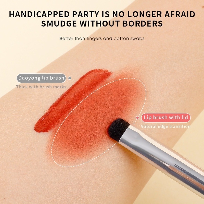 1 Cọ Trang Điểm Môi Đầu Tròn Lông Mềm Tự Nhiên Không Nhòe