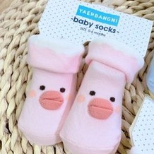 [100% HÌNH ẢNH THẬT]Set 4 Đôi Vớ Tất Vịt Baby Socks Thun Cotton Có Chống Trượt Xinh Xắn Cho Trẻ sơ sinh 0-6m