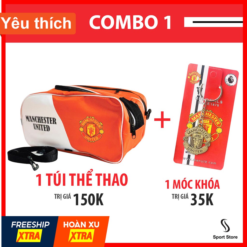 Túi đựng giày thể thao 2 ngăn tặng kèm móc khóa thể thao