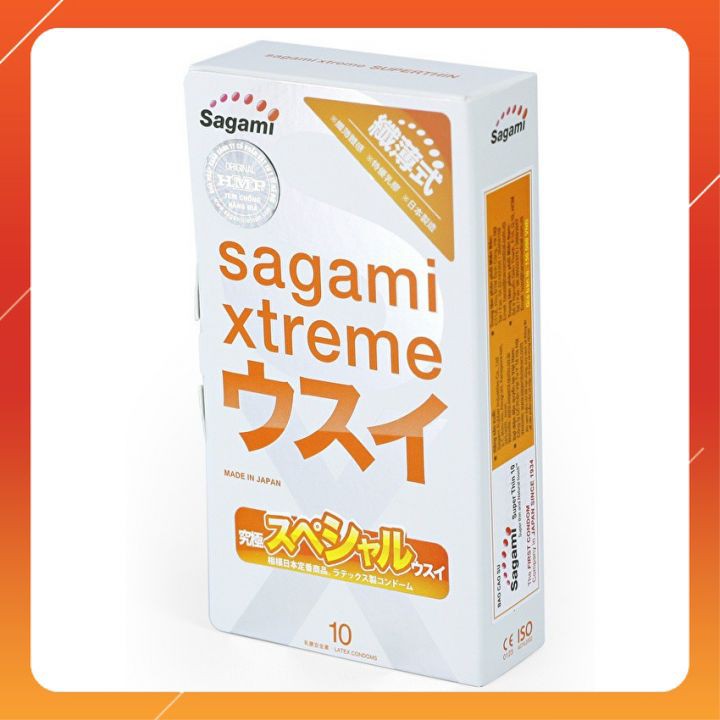 ⚡️[SIÊU MỎNG]⚡️Bao Cao Su Siêu mỏng 10 chiếc Sagami Xtreme Super Thin - Nhật Bản