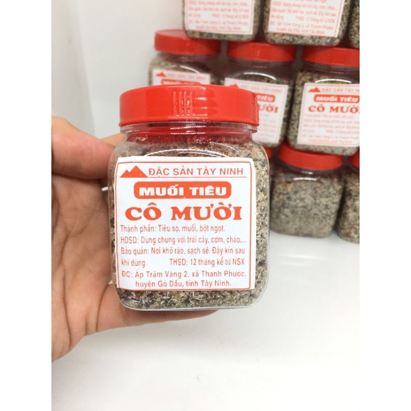 Muối tiêu ngon hảo hạng hũ 100g . Muối tiêu chanh