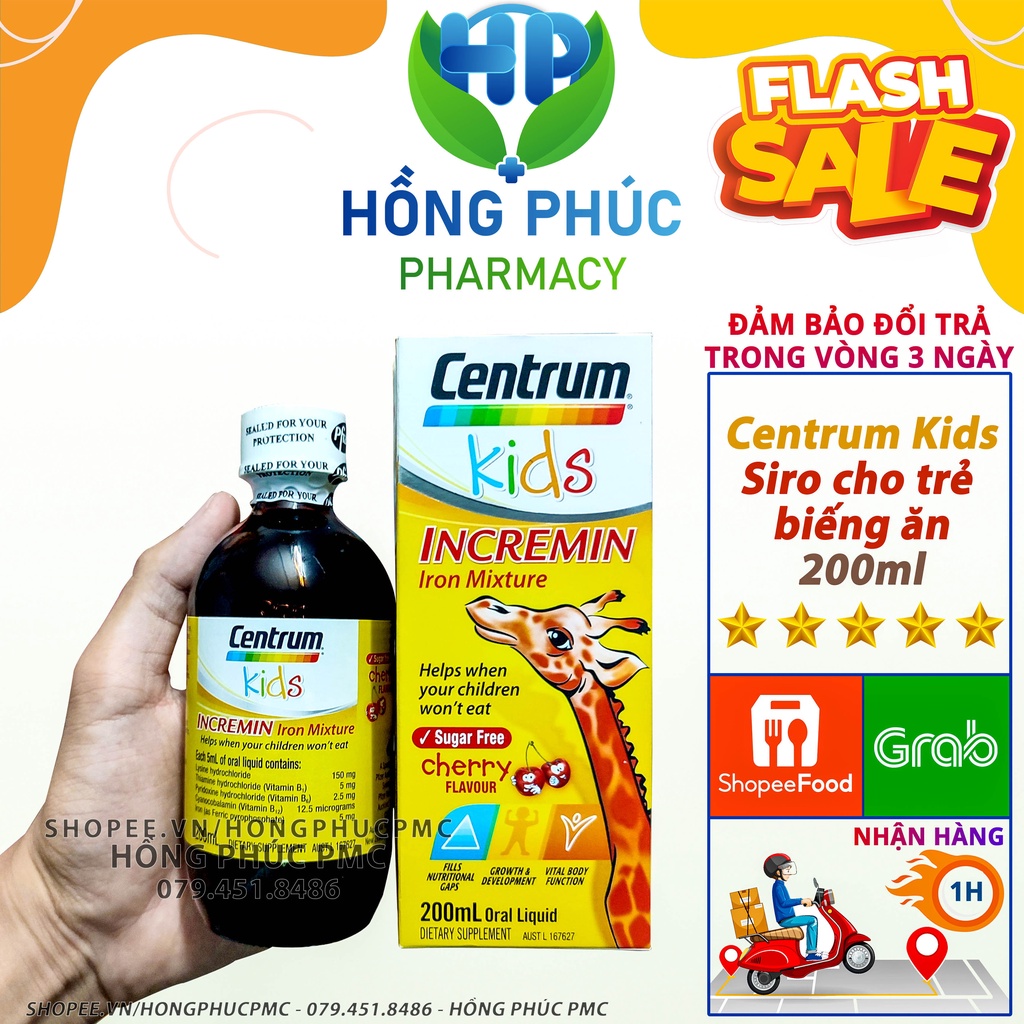 Siro Centrum Kids Incremin Iron Mixture Của Úc 200ml ⚡Chính Hãng⚡