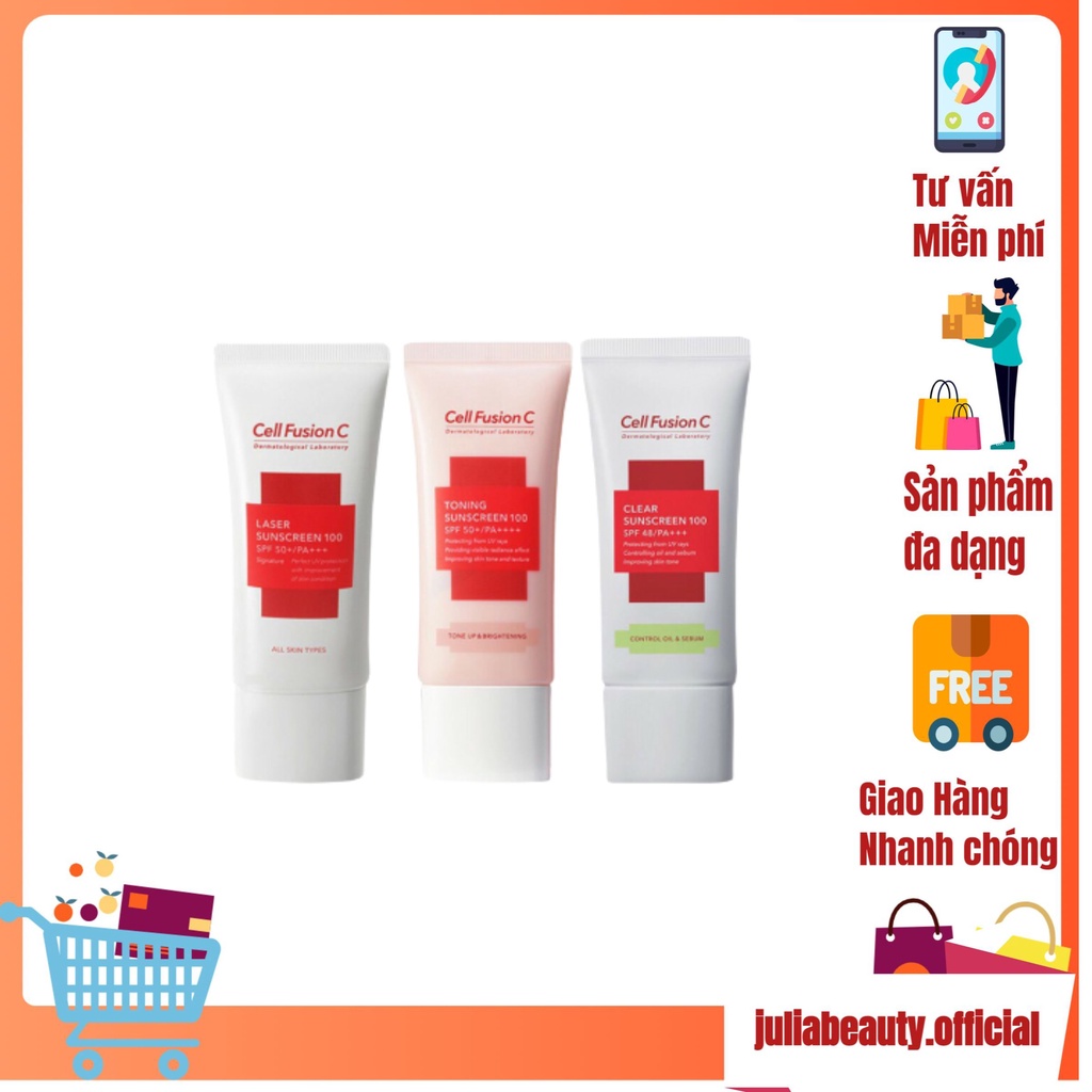 KEM CHỐNG NẮNG/ CELL FUSION /Kem Chống Nắng Cell Fusion C Clear Sunscreen (50ml)