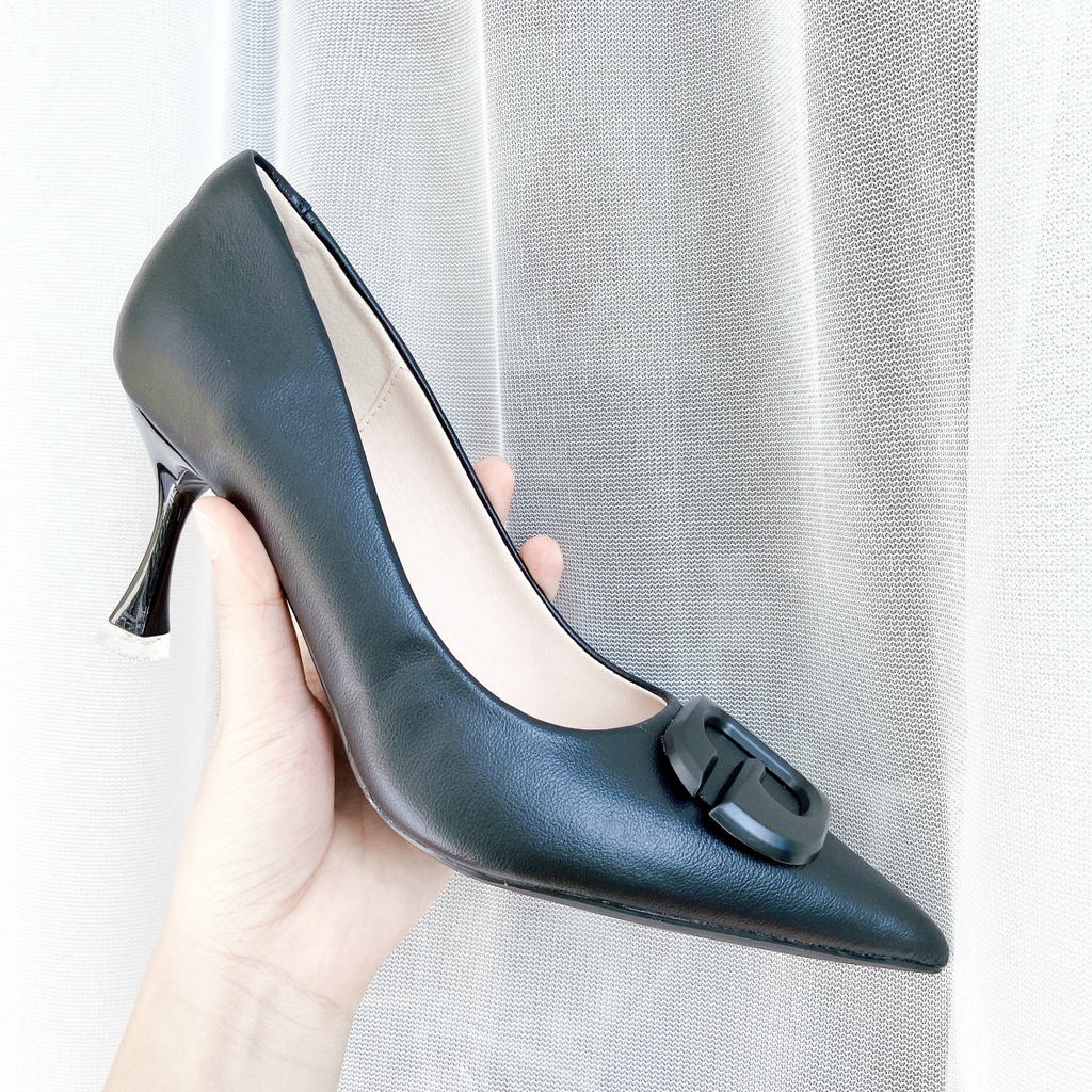 Giày Nữ Cao Cấp , Giày Cao Gót Nữ Mũi Nhọn, Đế Nhọn Cao 6P, Chất Liệu Da Mềm, Kiểu Dáng Trẻ trung, Thoải mái-DA769