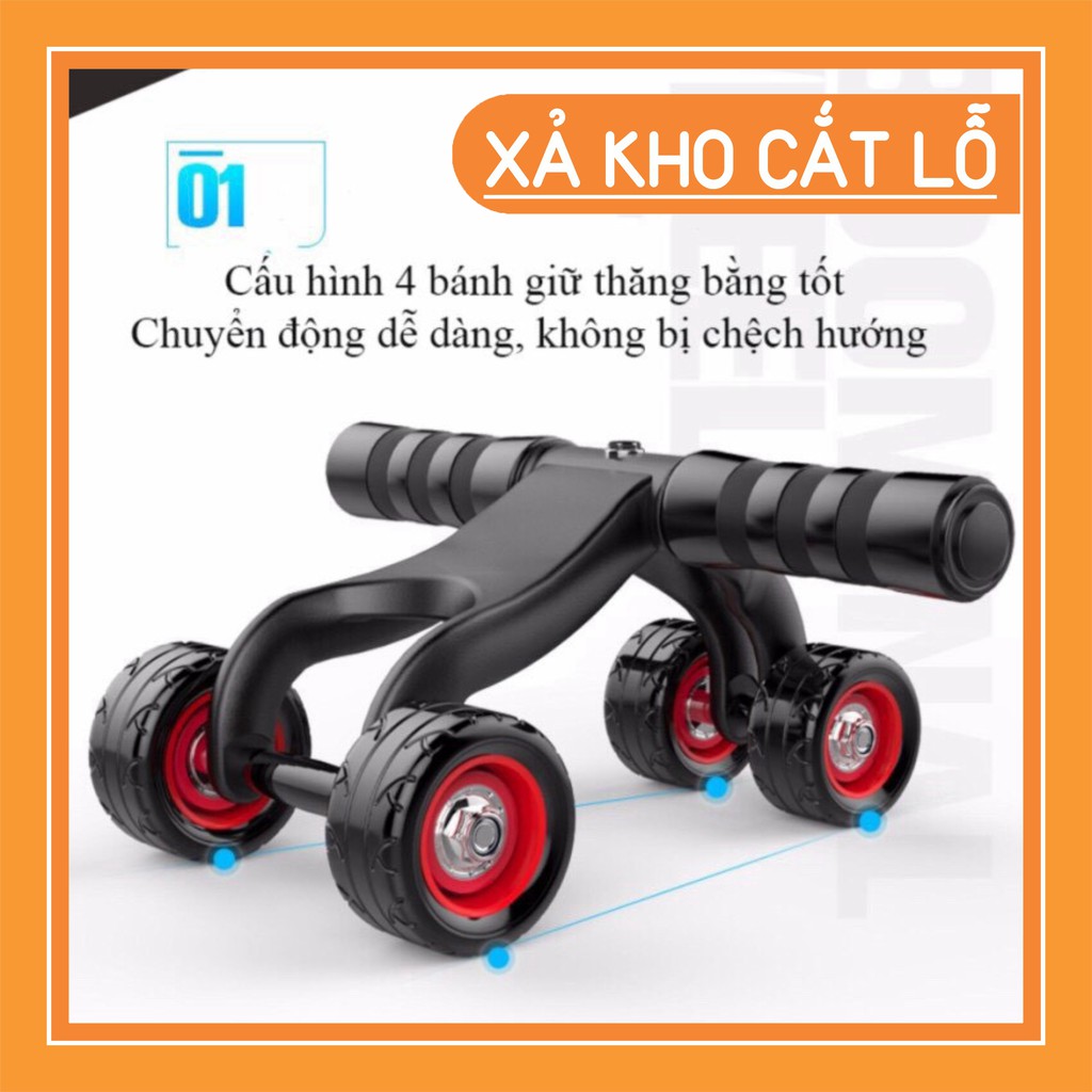 Con Lăn 4 Bánh Tập Bụng , dụng cụ tập thể dục,thể hình, dụng cụ tập cơ bụng, cơ tay tốt nhất L04