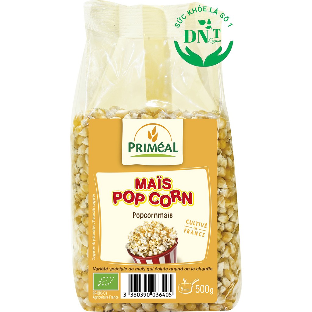 [Primeal] Hạt Bắp (Ngô) Nổ Bỏng Hữu Cơ 500g