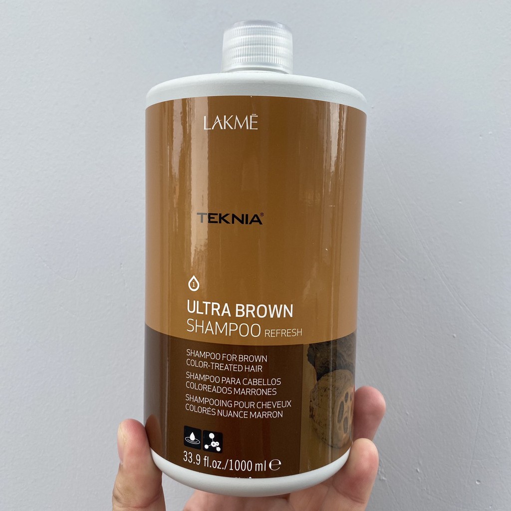 Dầu gội cho tóc nhuộm nâu Lakme Teknia Ultra Brown Shampoo Refresh 1000ml