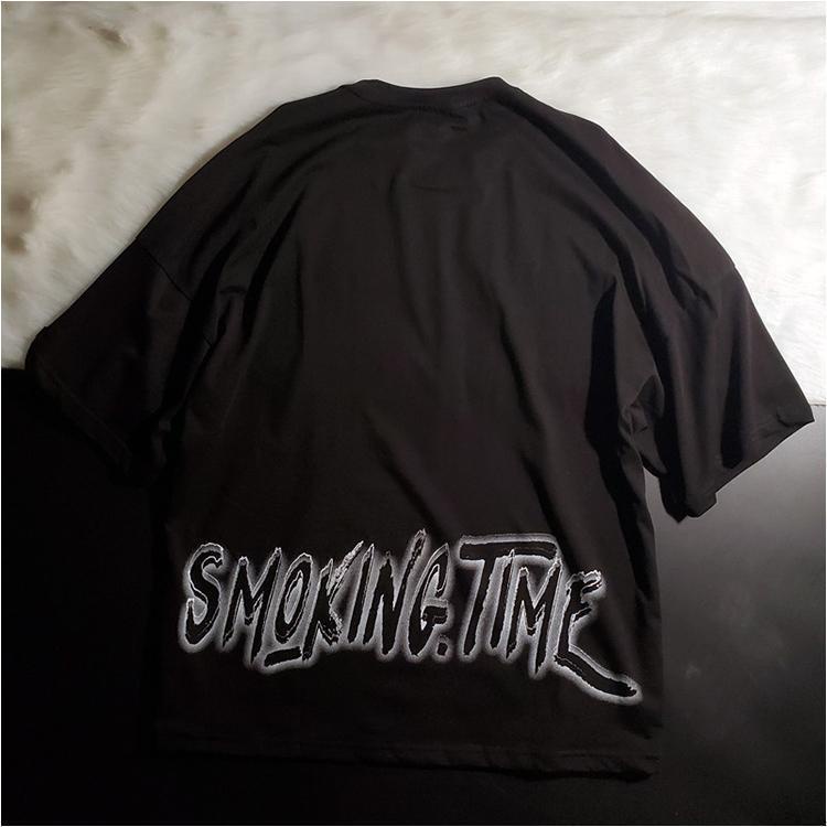 Áo thun tay ngắn dáng rộng màu nhuộm thời trang mùa hè cho nam