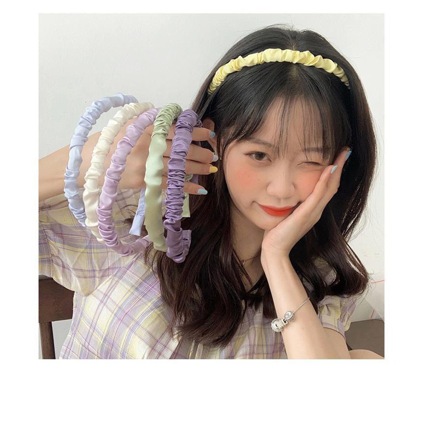 Bờm tóc vải nhún Hàn Quốc phong cách tiểu thư xinh xắn đáng yêu nhiều màu dễ thương cho nữ Hot trend BNB