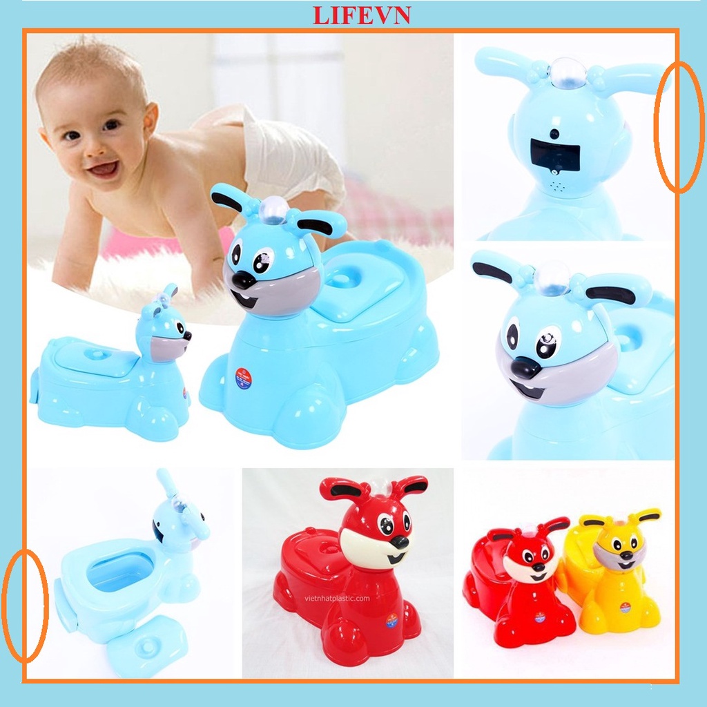 Bô vệ sinh cho bé lifevn bô trẻ em hình thỏ có nhạc dễ thương 5453 việt nhật - Bô Thỏ