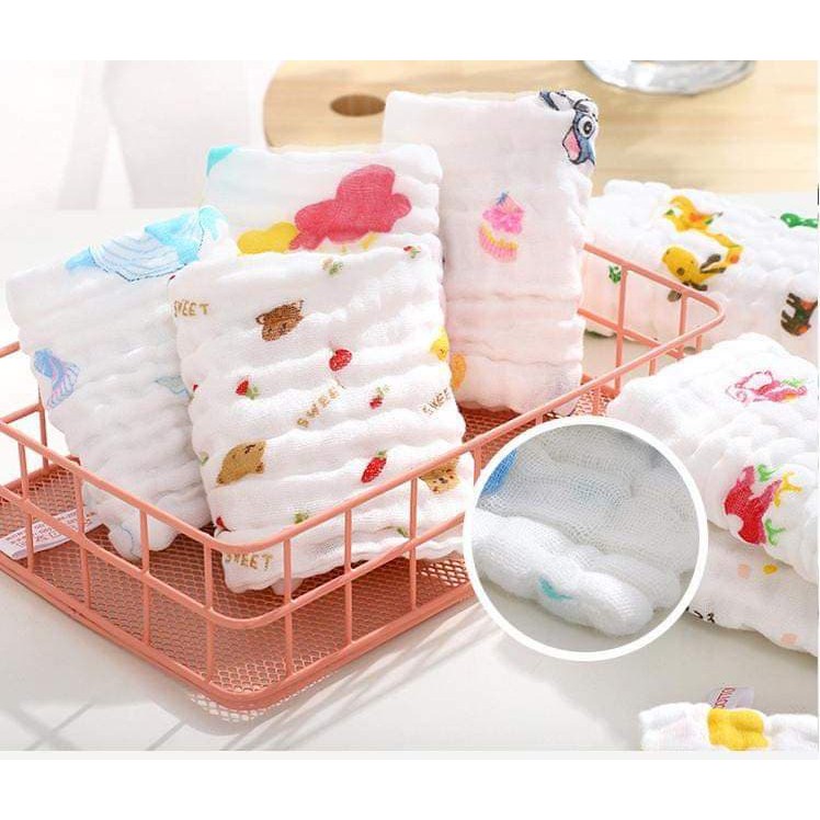 SET 5 KHĂN SỮA NHĂN ADEN 6 LỚP CAO CẤP - MỀM MẠI - AN TOÀN VỚI LÀN DA BÉ - MOLPISHOP - MPS1220