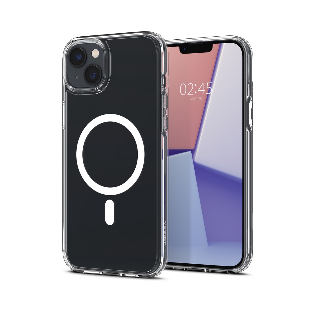 Ốp lưng Spigen Crystal Hybrid Magfit cho iPhone 14/14 Plus/ 14 Pro/14 Pro Max- Thiết kế trong suốt, hỗ trợ sạc không dây