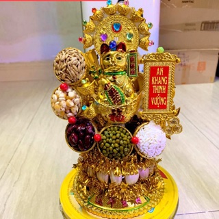 Tháp tỏi ngũ đậu- Mèo chiêu tài