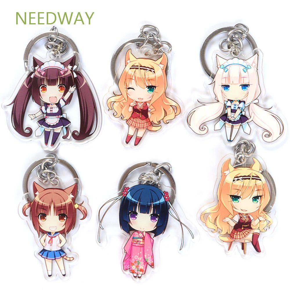 Móc khóa nhựa acrylic hình anime Nekopara dễ thương chất lượng cao