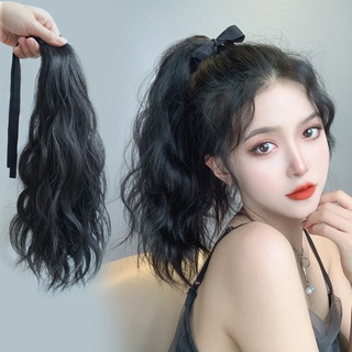 Tóc giả cột đuôi ngựa xoăn gợn sóng - Tóc đuôi ngựa giả xoăn dài 35cm dành cho nữ