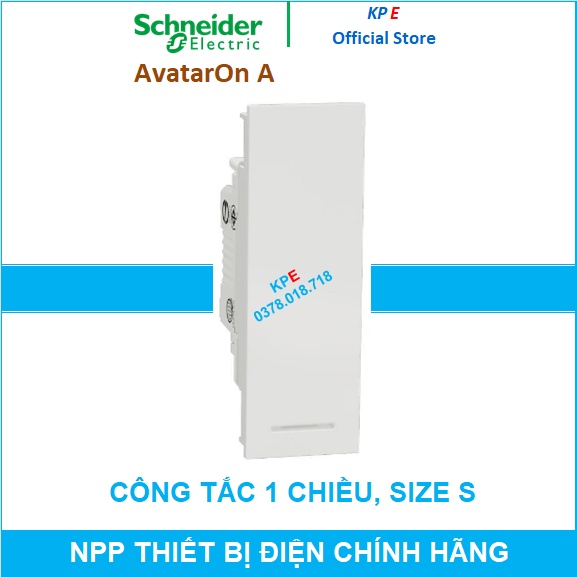 CÔNG TẮC ĐƠN 1 CHIỀU 16AX 16A Size S CẮM NHANH M3T31_1F_WE SCHNEIDER AVATARON A - KPE ELECTRIC