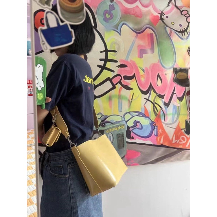 Túi Xách Bucket Đeo Vai Kích Cỡ Lớn Phong Cách Thời Trang 2022 Mới Dành Cho Nữ