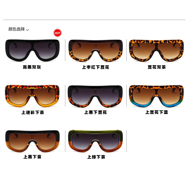 Kính mát thời trang UV400 khung lớn cổ điển cho nữ