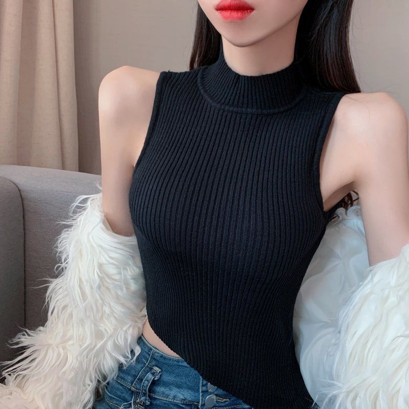 Áo sát nách dệt kim IELGY họa tiết sọc thời trang cho nữ