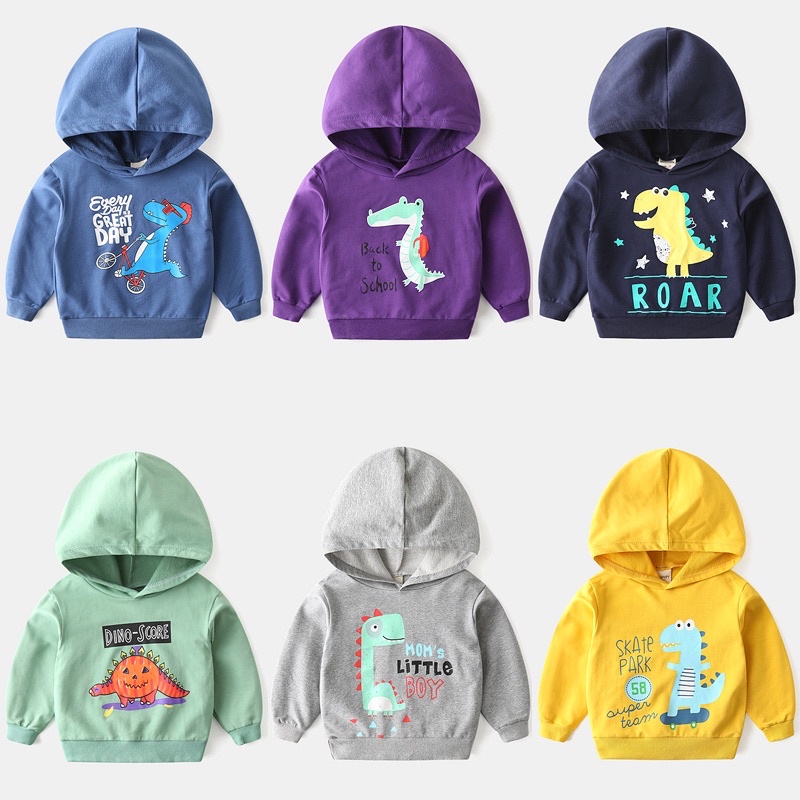 Áo nỉ hoodie bé trai WAPYPY, áo nỉ có mũ cho bé chất cotton (SY3919)