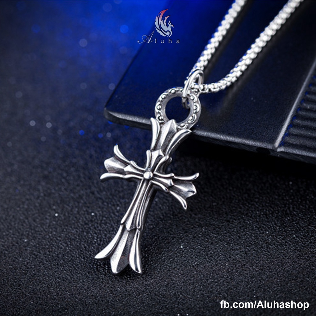 Dây chuyền Titan Chrome Heart Double Cross (2 mặt giống nhau) - NL159 - Aluha