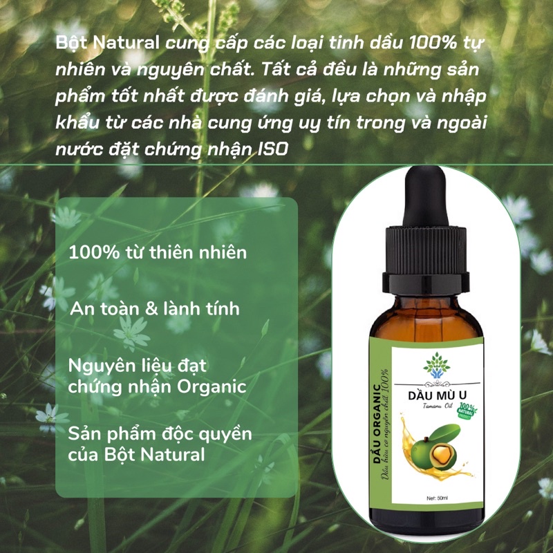Dầu mù u nguyên chất 100%  - Tamanu Oil Organic 10ml-50ml | Bột Natural