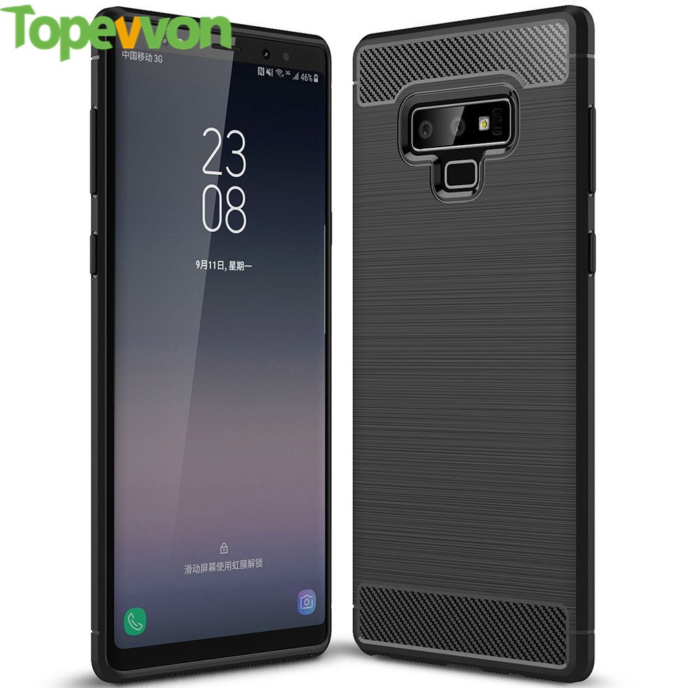 Ốp điện thoại TOPEWON dẻo sợi carbon thời trang cho Samsung Galaxy Note 9