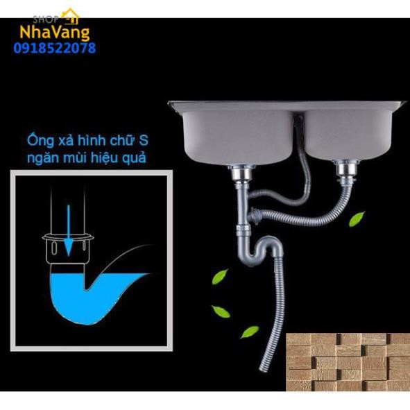 BỘ XI PHÔNG, ỐNG XẢ CHẬU RỬA BÁT 2 HỐ XP023-NEW