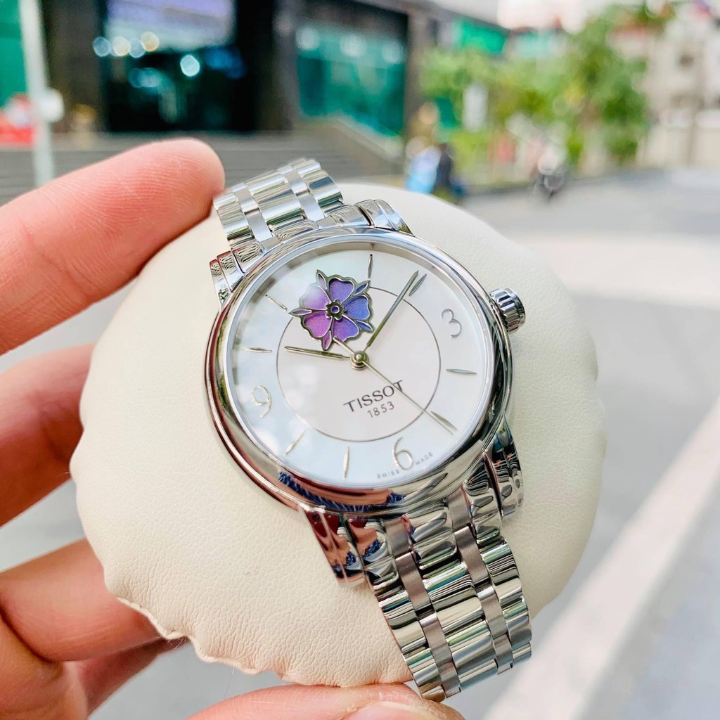 [INBOX TRẢ GIÁ] Đồng hồ nữ chính hãng Tissot Lady Heart Flower T050.207.11.117.05