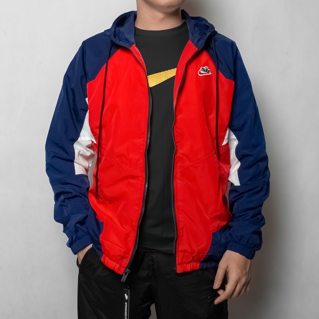 [FREESHIP_ĐƠN530K] BỘ THỂ THAO NIKE HERITAGE WINDRUNNER ĐỎ PHỐI XANH