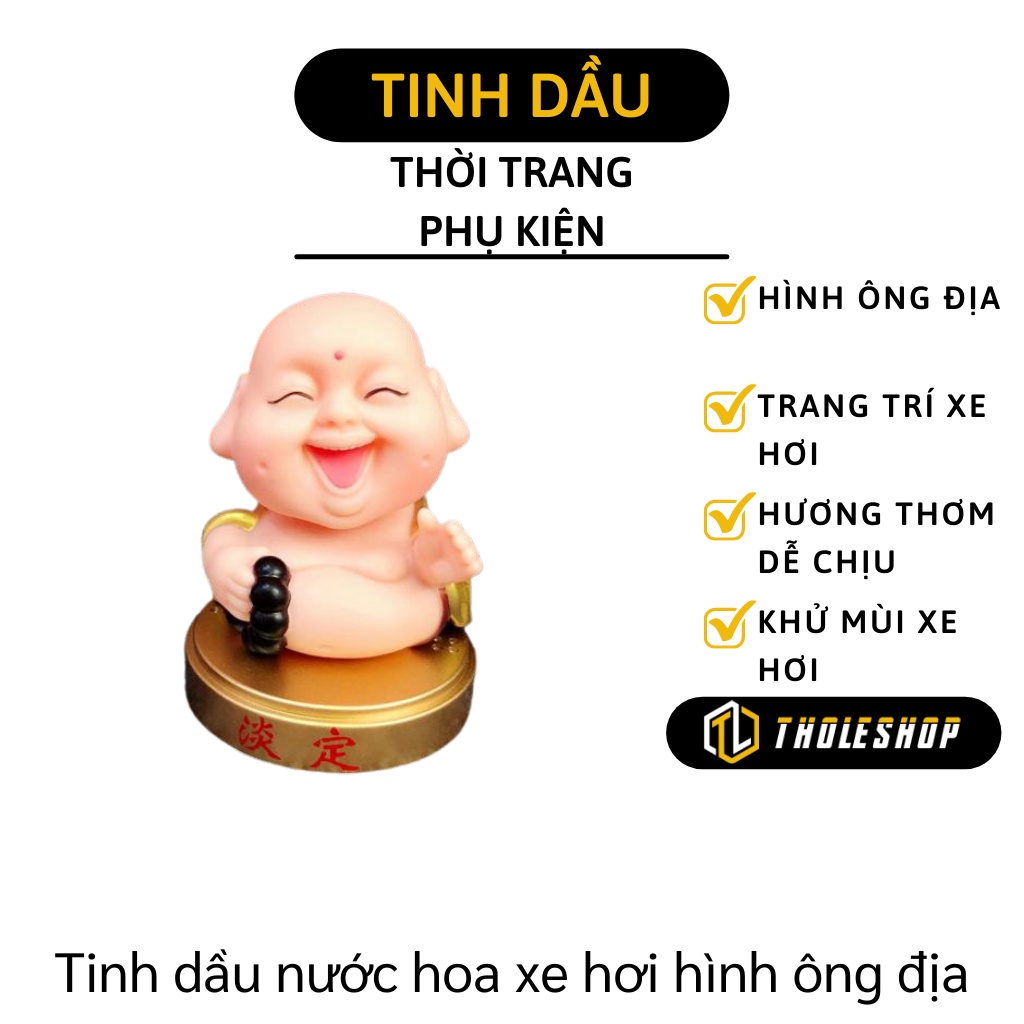 Tượng Trang Trí Xe Hơi - Nước Hoa Khử Mùi Ô Tô Hình Tượng Di Lặc Cầm Thỏi Vàng 8121