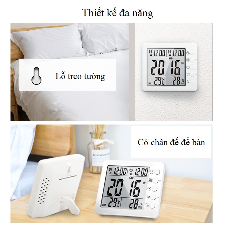 Đồng hồ đo nhiệt độ độ ẩm không khí trong phòng T10 ( Bảo vệ sức khỏe gia đình bạn )