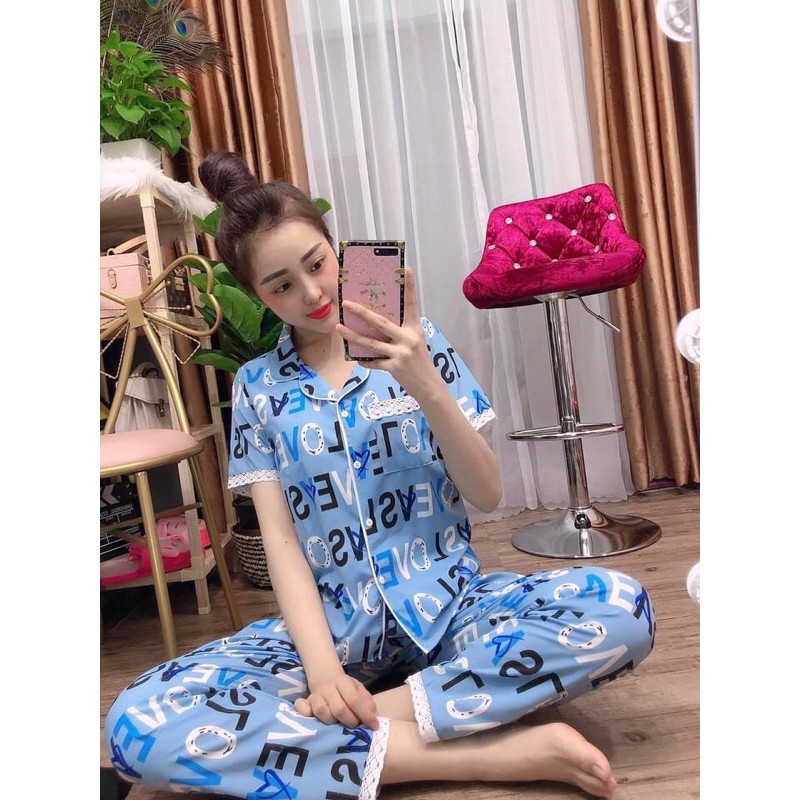 Bộ Pijama Lụa Hàn size 40-60kg chất kate cao cấp