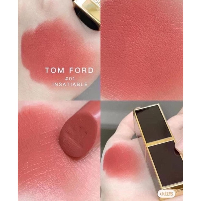 SON TOM FORD Lip Color 01 INSATIABLE Hồng cam đất siêu ngọt ngào, hot trend cực kì 😍